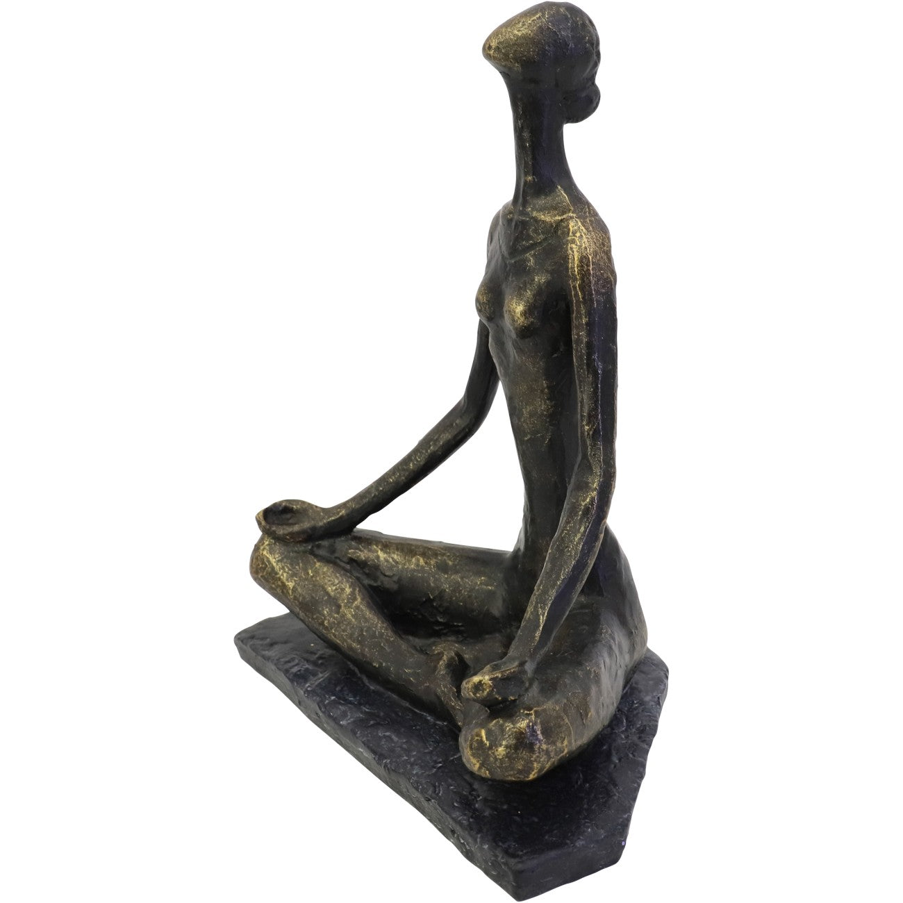 Antique Bronze Yoga Pose Sculpture